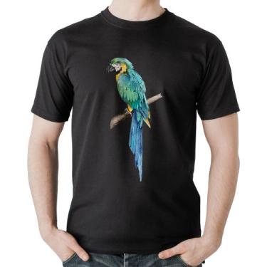 Imagem de Camiseta Algodão Arara Azul - Foca na Moda, Preto, P
