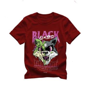 Imagem de Camiseta Personalizada Estampada com Desenho Lobo Black - Lobo Sete, P