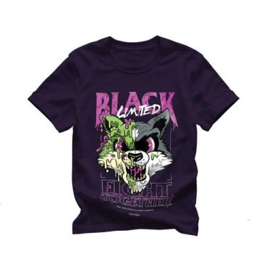 Imagem de Camiseta Personalizada Estampada com Desenho Lobo Black - Lobo Sete, G