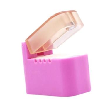 Imagem de oshhni Organizador da linha de fios da caixa de óleo Mini Mini Organizador para evitar a linha do rack de rosca de rosca de rosca para bordado de tricô, Rosa