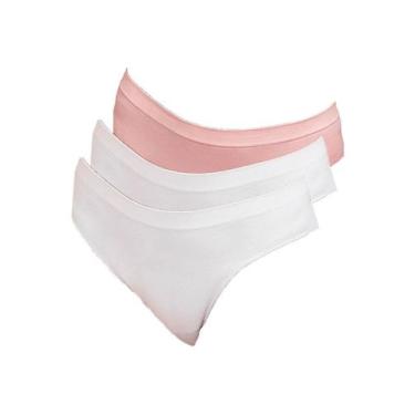 Imagem de Kit com 3 Calcinhas Biquíni Hope S38020 Colorido, Branco, G