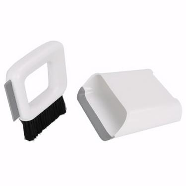 Imagem de Conjunto de pincéis Dustpan e Vassoura, Mini Home Counter, fácil limpeza para mesa, teclado, tenda, animais de estimação, interior de carro, portátil portátil para quarto, banheiro, cozinha, acampamento, churrasco.