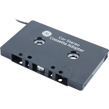 Imagem de GE Adaptador de cassete estéreo para carro, conector de 3,5 mm, para telefones celulares, smartphones, iPods, leitores de CD, MP3 Players e outros dispositivos móveis, preto, 34496
