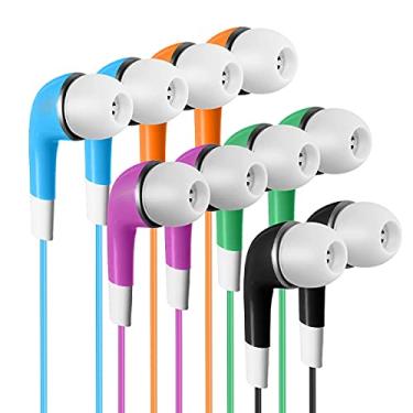 Imagem de SP SOUNDPRETTY Fones de ouvido infantis a granel, embalados individualmente, para sala de aula, pacote com 100 fones de ouvido multicoloridos, para crianças, estudantes, escolas, bibliotecas e