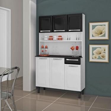 Imagem de Kit De Cozinha Itatiaia Branco E Preto Rose