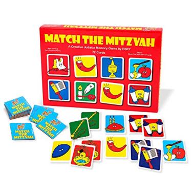 Imagem de Aviv Judaica Match The Mitzvah Memory Game for Kids by Esky - Exciting Jewish Educational Card Game to Teach Children About Shabbat, Rosh Hashanah Yom Tov Mitzvot Judaic Memory Enhancement Board Games
