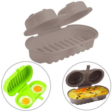 Imagem de Omeleteira Forma De Ovos Dupla Micro-Ondas Fácil Plasvale