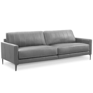 Imagem de Sofá 4 Lugares Para Sala Living Industrial 280cm Evo L06 Couro Preto - Lyam Decor