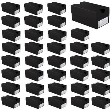 Imagem de 36 Peças Mini Caixas de Presente para Sapatos, Preta Tema Esportivo Caixa Presente Festa Pequena Tênis Caixa de Lembrancinhas para Biscoitos Lanches e Doces