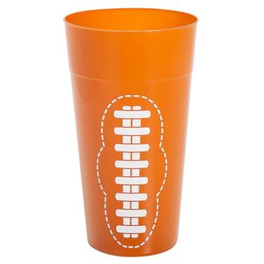 Imagem de Fun Express Copos de plástico de futebol marrom (946 ml) Pacote com 12 - Copos de festa ideais para dia de jogo, tailgating e festas com temas esportivos