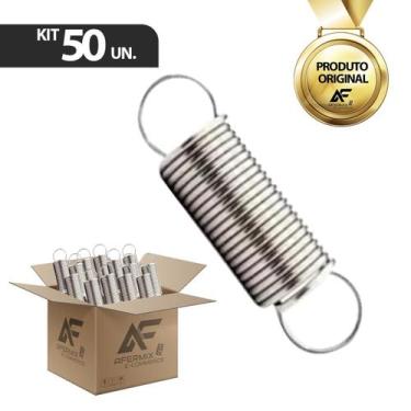Imagem de Kit 50 Molas Repuxo Para Esticar Fio Cerca Elétrica Zincada - AferMix