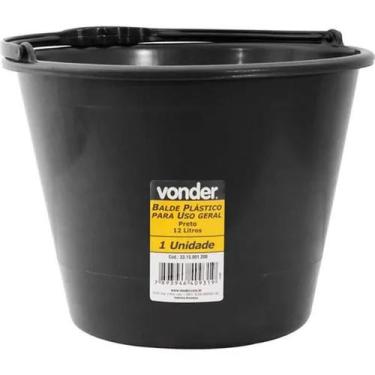 Imagem de Balde plastico (uso geral) 12l vonder- 3315001200, Sem Variação
