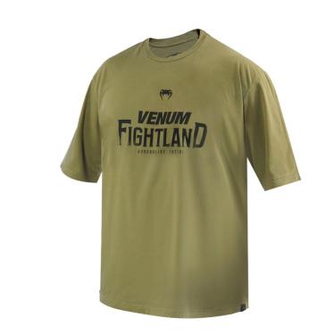 Imagem de Camiseta Venum Oversized Fightland Basic Khaki, Tamanho G