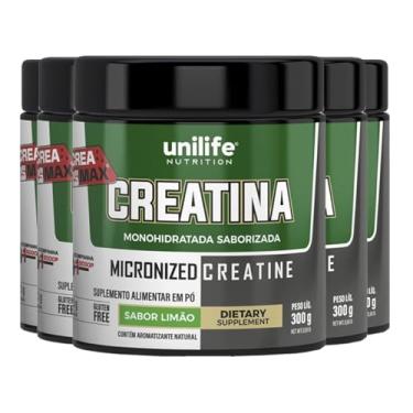 Imagem de Kit 5 Creatina Monohidratada Unilife Limão 300g