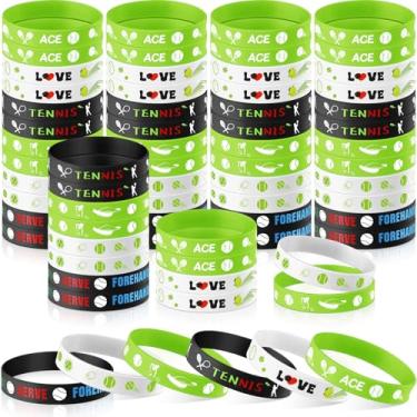 Imagem de Wavwavw 60 pulseiras de borracha para tênis, pulseiras de silicone, lembrancinhas de festa em massa, decorações personalizadas, unissex, para homens, mulheres, aniversário, chá de bebê