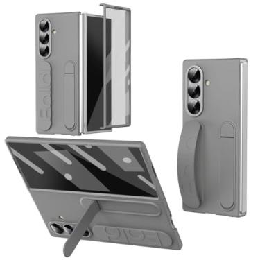 Imagem de AJDJTEN Para Samsung Galaxy Z Fold 7 com suporte de pulseira, alça de dedo, protetor de tela bulit--in e proteção de lente, capa de alça de mão, capa de telefone resistente à prova de choque de corpo