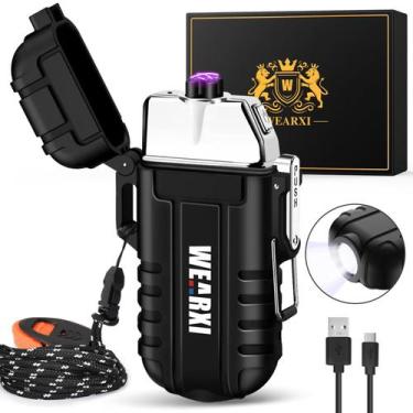 Imagem de Isqueiro elétrico WEARXI para homens com bateria recarregável USB