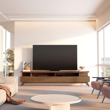 Imagem de Rack para Tv até 75 Polegadas 217cm 100% Mdf Yucca Cabecasa Madeiramadeira Cedro