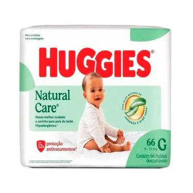 Imagem de Fralda Huggies Natural Care Tamanho G com 66 Unidades Descartáveis