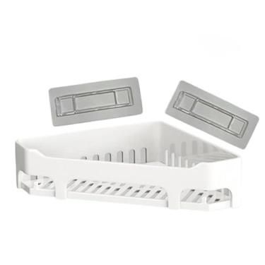 Imagem de Suporte para Shampoo Banheiro Prateleira Organizadora para Banheiro com Adesivo Alta Resistência (TRIÂNGULO BRANCO,3 UNIDADES)