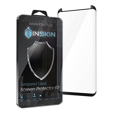 Imagem de Inskin Protetor traseiro de vidro temperado compatível com capa 3D, compatível com Samsung Galaxy S9 de 5,8 polegadas, preto. 1 pacote.