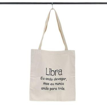 Imagem de Bolsa Ecobag  100% algodão Estampa LIBRA - CARIOCA MAIS