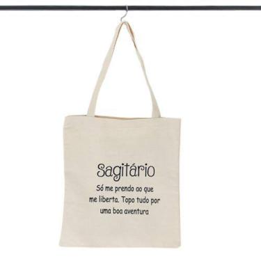 Imagem de Bolsa Ecobag 100% algodão Estampa SAGITÁRIO - CARIOCA MAIS