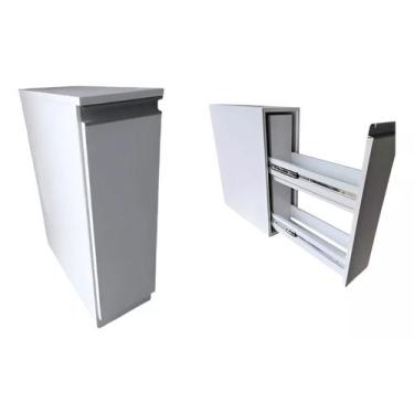 Imagem de Nicho Porta Óleo E Tempero Mdf Branco 20x60x50 Parte Interna - Rei Dav