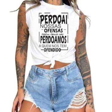 Imagem de Cropped T-Shirts Feminino Estampado - Cristã- Várias Estampas 09 - meg