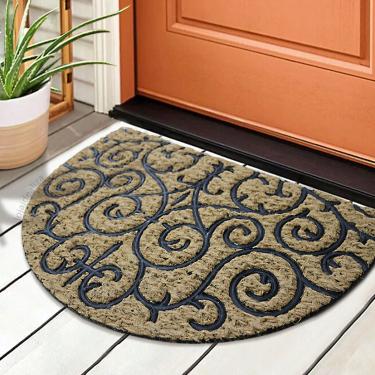 Imagem de 2 Tapete Porta Capacho Naska Meia Lua Antiderrapante 40X60gf