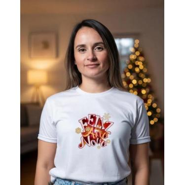 Imagem de CAMISETA UNISSEX 100% ALGODAO FElIZ ANO NOVO - Kyros, Branco, P