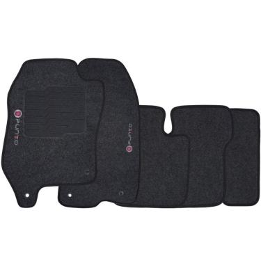 Imagem de Jogo de Tapete Automotivo Carpete Fiat Punto 2012 à 2018 Soft Logo Bordado 5 Peças