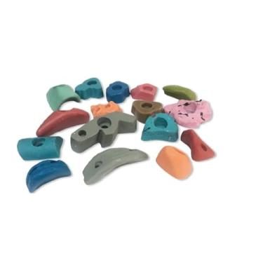 Imagem de Kit Garras de Escalada, Lindo Kit 16 Agarras de Escalada Coloridas para Parede de Escalada Boulder Presente Treino