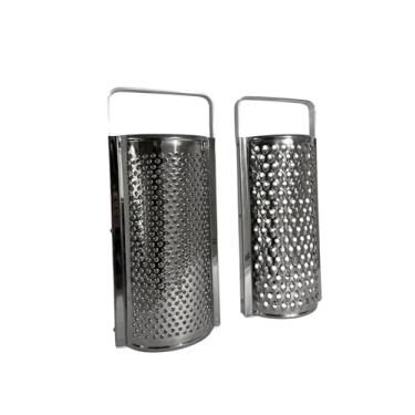 Imagem de Kit 2 Ralador Industrial 36x16 Estrela Fina E Escama Grossa P/Queijo E Milho