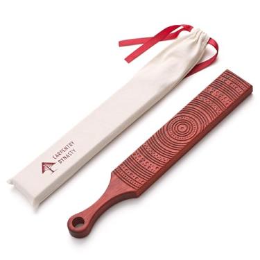 Imagem de Tábua de massa e manteiga de madeira exótica sólida premium – Máquina de massa de madeira feita à mão para nhoque, Cavatelli e Garganelli – Utensílios de cozinha com padrão de manteiga (Padauk