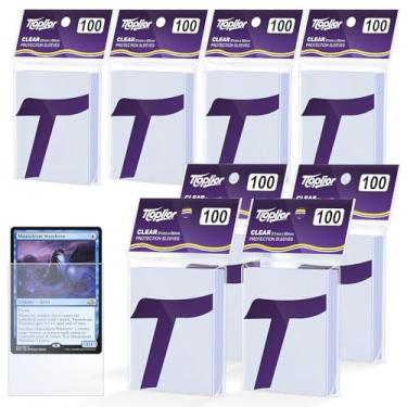 Imagem de Capas de cartão de 800 contagens, mangas de cartão de beisebol macias e transparentes, protetores de cartão de plástico adequados para futebol, cartas esportivas, cartas padrão de jogo TCG MTG