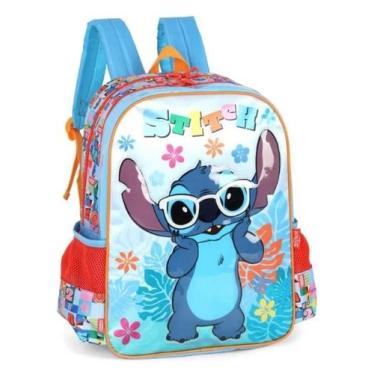 Imagem de Mochila de costas g escolar stitch - luxcel, M, Azul