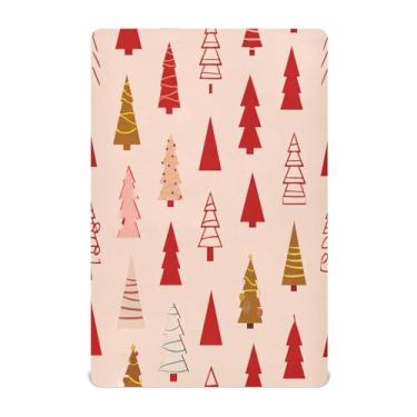 Imagem de Qilmy Lençóis de berço minimalistas de Natal, de microfibra macia, respirável, elástico, para meninos e meninas, miniberço, 99 cm x 68,5 cm, capa de colchão infantil portátil