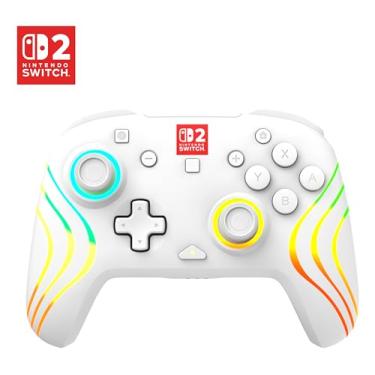 Imagem de Turtle Beach Afterglow Wave White Wireless RGB Gaming Controller. Officially Licensed for Nintendo Switch 2