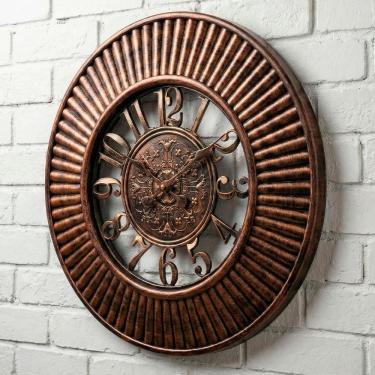 Imagem de Relógio De Parede Analógico Vazado Decorativo Rústico 50cm