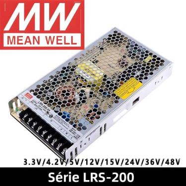 Imagem de Fonte De Alimentação Chaveada Mean Well Série LRS-200 200W 3.3V 5V 12V