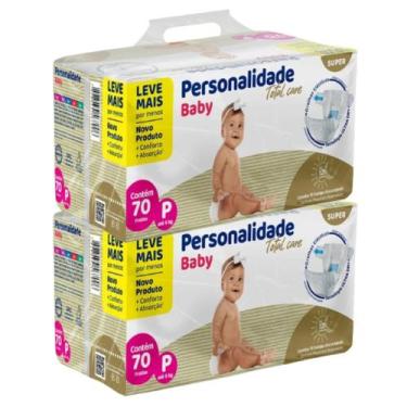Imagem de Kit 2 Fraldas Personalidade Baby Total Care Bag Tam P - Total 140 Unid