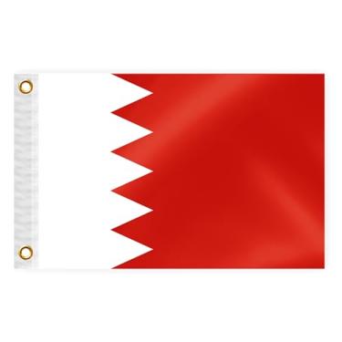Imagem de Bandeira náutica de barco do Bahrein 30 x 45 cm bandeira marinha dupla face do Bahrein Nylon pequeno iate vela pontão ATV bicicleta caminhão motocicleta bandeira com 2 ilhós de latão