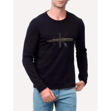 Imagem de Moletom Calvin Klein Jeans Masculino Gel Reissue Stripe Preta-Masculino