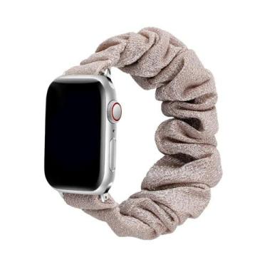 Imagem de Pulseira De Nylon Ultra Feminina Com Alça Scrunchie Para Apple Watch, 