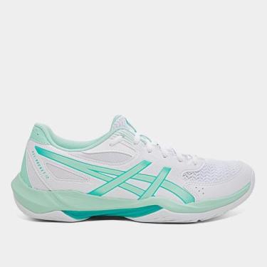 Imagem de Tênis Asics Gel Rocket 12 Feminino, Branco, Verde, 38