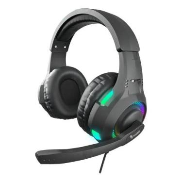 Imagem de Fone Headset Gamer C/ Luz Led P/ Celular Jogar Free Fire Cor - Congrat