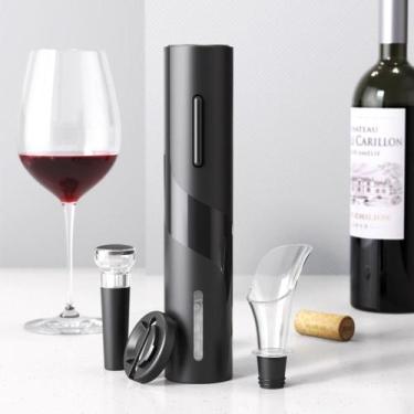 Imagem de Kit com abridor de vinho automático - bazar do saara