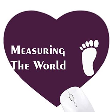 Imagem de Medindo o Mundo Esportes Passos Coração Mousepad Tapete de Borracha para Escritório