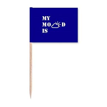 Imagem de Marcador de palito de dente General Mood Cloud Weather Decoração de festa